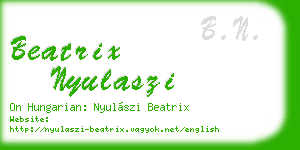 beatrix nyulaszi business card