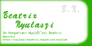 beatrix nyulaszi business card